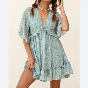 Selfie Leslie Here Comes the Sun Angel Babydoll Dress